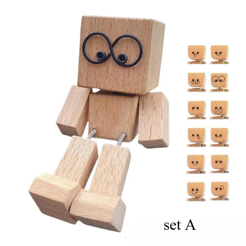 1Sets Shaking Wooden Man Figurine with 12 Magnetic Expressions Handmade Shaking Feet Wooden Doll Car Dashboard Desktop Decoration set A
1Sets Shaking Wooden Man Figurine with 12 Magnetic Expressions Handmade Shaking Feet Wooden Doll Car Dashboard Desktop Decoration set A
