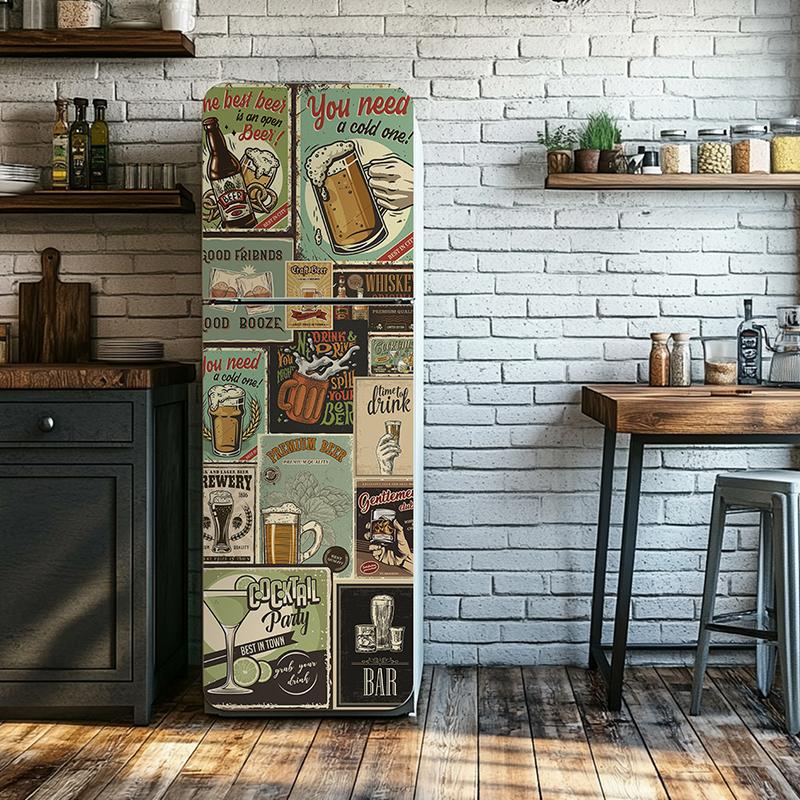 2PCS Refrigerator Decoration Waterproof and stain-resistant Home Stickers Retro Poster Collage Design 28.6x163cm
2PCS Refrigerator Decoration Waterproof and stain-resistant Home Stickers Retro Poster Collage Design 28.6x163cm