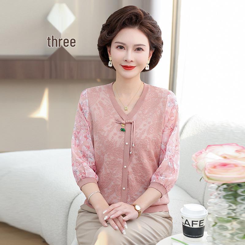 Chic New Chinese Style Knit Top for Women - Mid-Age Spring/Summer T-shirt 4XL (135-150 lbs) рожевий
Chic New Chinese Style Knit Top for Women - Mid-Age Spring/Summer T-shirt 4XL (135-150 lbs) рожевий