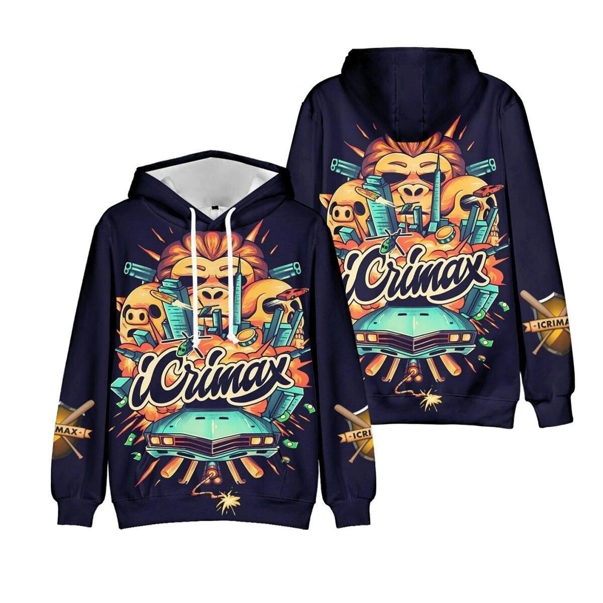 Толстовка з капюшоном Icrimax Merch Жіноча унісекс Толстовка з капюшоном Вуличний одяг Оверсайз Пуловери з довгими рукавами Одяг Icrimax для хлопчиків дівчаток підлітків 2XL
Толстовка з капюшоном Icrimax Merch Жіноча унісекс Толстовка з капюшоном Вуличний одяг Оверсайз Пуловери з довгими рукавами Одяг Icrimax для хлопчиків дівчаток підлітків 2XL