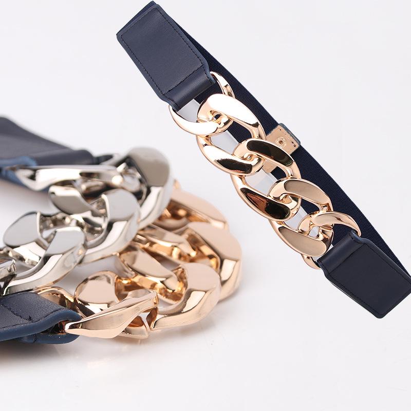 European & American Chunky Chain Punk Waist Belt, Elastic Corset with Metal Decoration, Trendy Motorcycle Style, Leather Accent.
European & American Chunky Chain Punk Waist Belt, Elastic Corset with Metal Decoration, Trendy Motorcycle Style, Leather Accent.