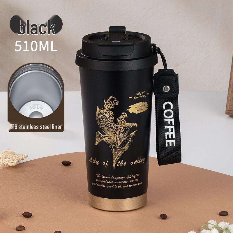 Lily Insulated Stainless Steel Coffee Cup with Straw - Double-Walled, Portable, Stylish Car Mug 510ML
Lily Insulated Stainless Steel Coffee Cup with Straw - Double-Walled, Portable, Stylish Car Mug 510ML