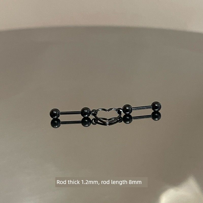 Love Music | Ringring Store Double Ear Piercings Titanium Steel Ear Studs Cool Handsome Female 1.2 Earrings Earrings Ear Bone Stud Black 1
Love Music | Ringring Store Double Ear Piercings Titanium Steel Ear Studs Cool Handsome Female 1.2 Earrings Earrings Ear Bone Stud Black 1