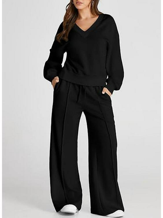 2025 Women s V-Neck Solid Color Casual Suit Set: Sweatshirt & Long Pants - European & American Autumn/Winter Fashion Extra Large чёрный
2025 Women s V-Neck Solid Color Casual Suit Set: Sweatshirt & Long Pants - European & American Autumn/Winter Fashion Extra Large чёрный