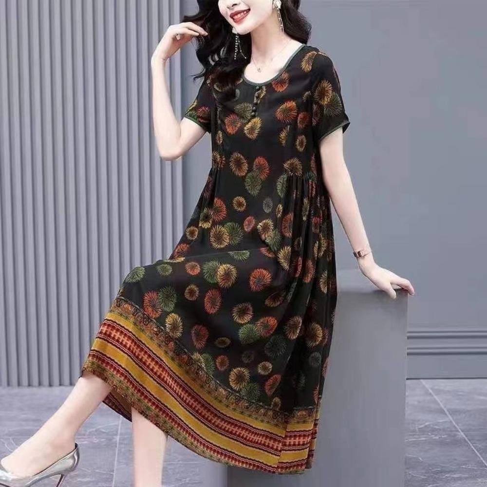 Women s Vintage Printing Fashion Elegant Short Sleeve Dress Summer New Simple Commuter A-Line Round Neck Loose Midi Dresses 6XL
Women s Vintage Printing Fashion Elegant Short Sleeve Dress Summer New Simple Commuter A-Line Round Neck Loose Midi Dresses 6XL