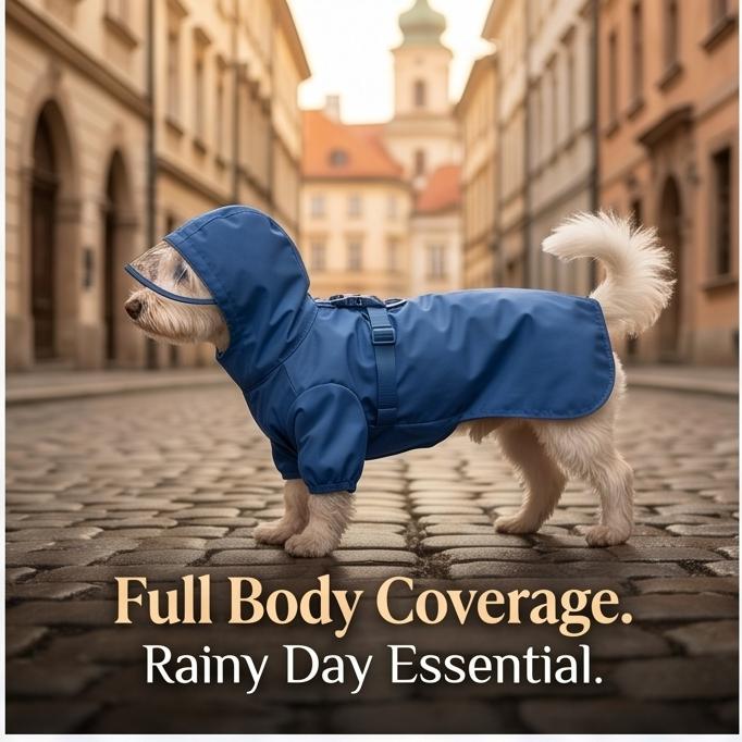 Waterproof Full-Coverage Dog Raincoat with Leash Hole, Lightweight Adjustable Pet Poncho for Small Dogs, Comfortable for Daily Rainy Outdoor Walks M: 2.5-4kg
Waterproof Full-Coverage Dog Raincoat with Leash Hole, Lightweight Adjustable Pet Poncho for Small Dogs, Comfortable for Daily Rainy Outdoor Walks M: 2.5-4kg