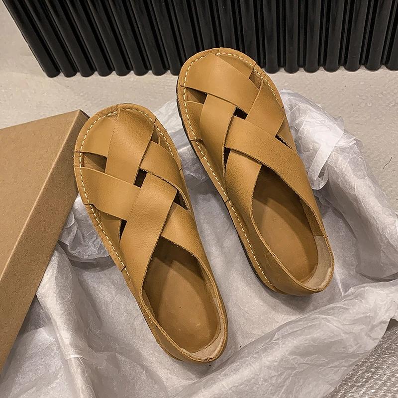 Fashion Ladies Shoes 2025 New BaoTou Women s Sandals Casual Sandals Women Summer Retro Hollow Shoes Woman Slip-on Flat Sandalias Mujer 35
Fashion Ladies Shoes 2025 New BaoTou Women s Sandals Casual Sandals Women Summer Retro Hollow Shoes Woman Slip-on Flat Sandalias Mujer 35