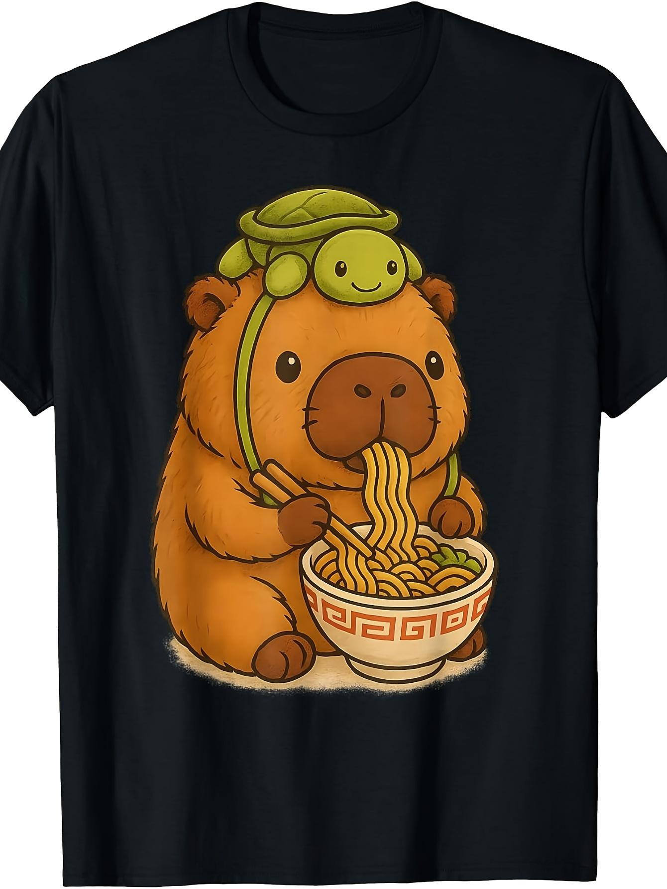 Capybara Anime Ramen Turtle Funny Graphic Kawaii Capibara T-Shirt Vintage Style, Crew Neck, Slight Stretch Fabric, Regular Fit, Perfect For Adults S разноцветный
Capybara Anime Ramen Turtle Funny Graphic Kawaii Capibara T-Shirt Vintage Style, Crew Neck, Slight Stretch Fabric, Regular Fit, Perfect For Adults S разноцветный