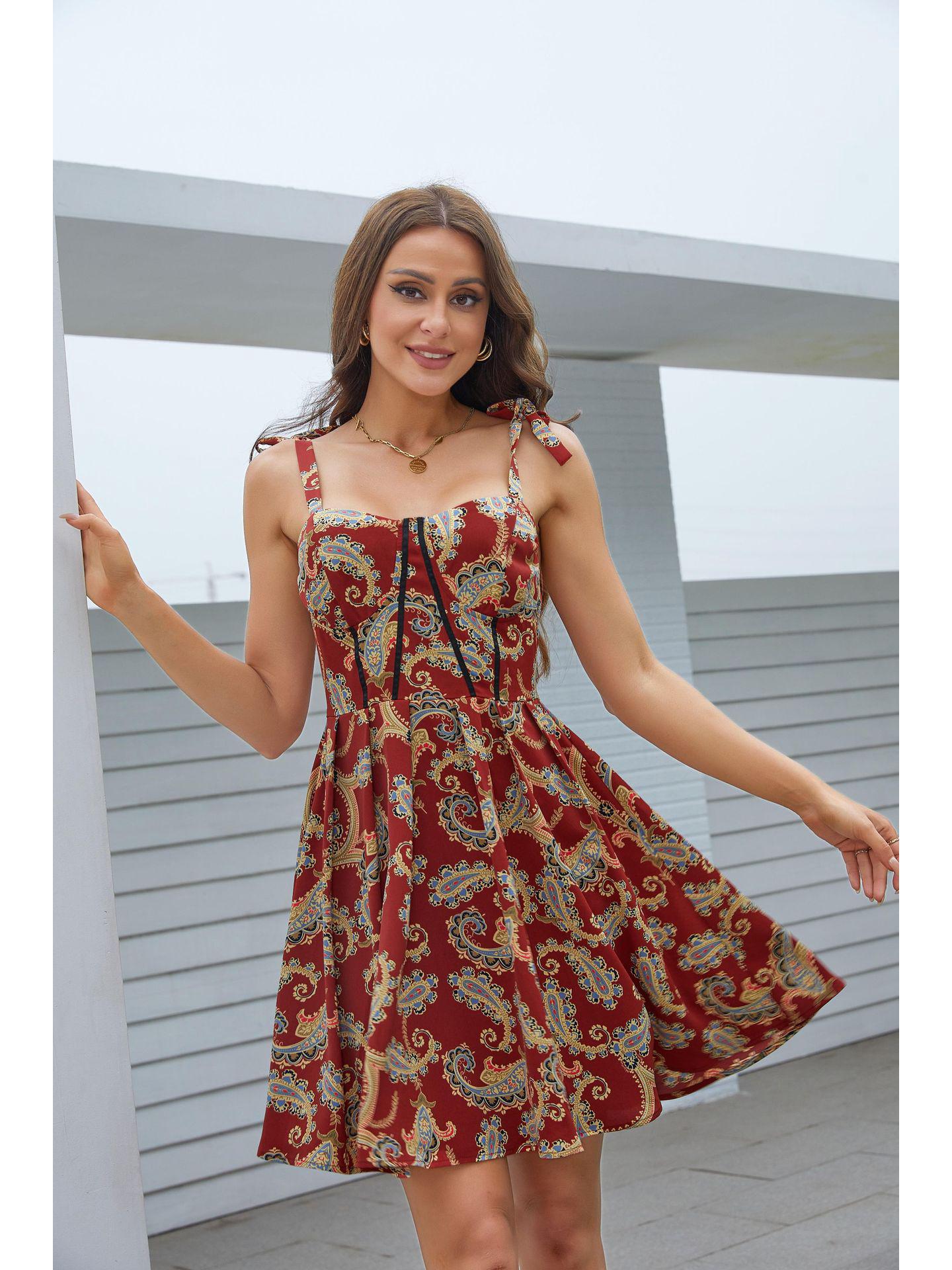 Европейское и американское летнее женское платье-майка без рукавов, сексуальное, с цифровым принтом - короткая юбка, модный стиль Large вино красного
Европейское и американское летнее женское платье-майка без рукавов, сексуальное, с цифровым принтом - короткая юбка, модный стиль Large вино красного