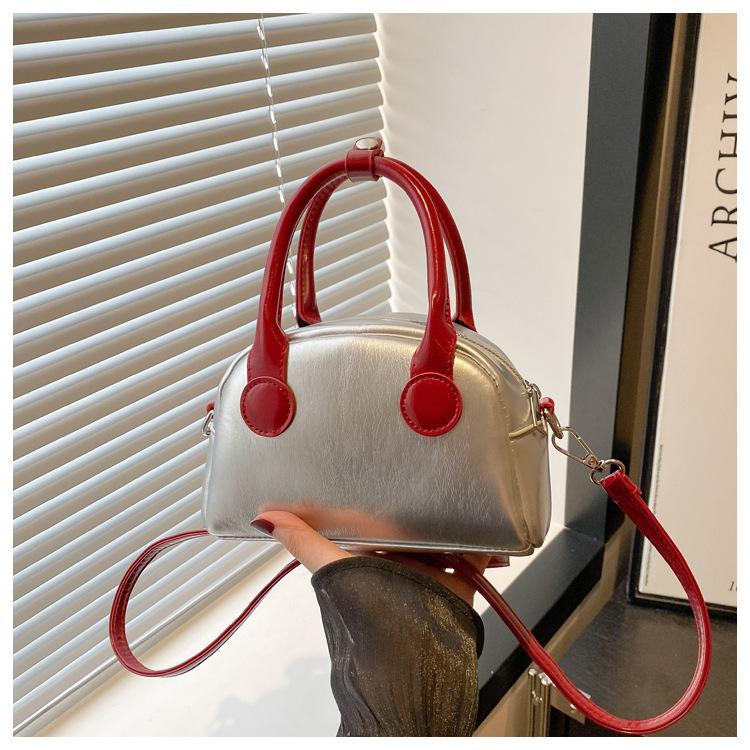 Shangxin портативная маленькая сумка женская сумка 2025 новая трендовая модная универсальная маленькая квадратная сумка темпераментная сумка-мессенджер маленькая сумка серебряный