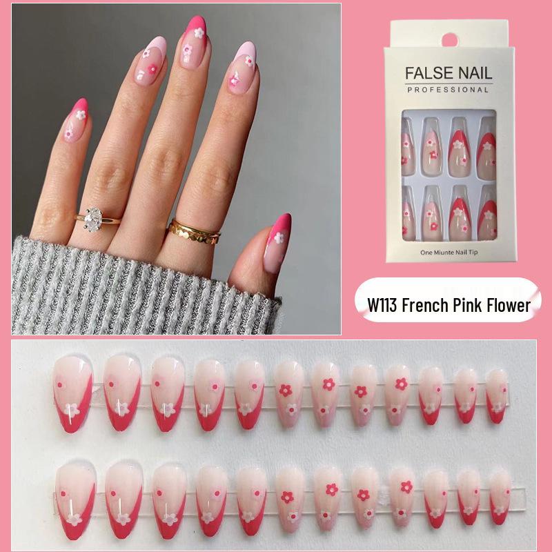 Fresh Pink Floral French Minimalist Detachable Press-On Nails
Fresh Pink Floral French Minimalist Detachable Press-On Nails