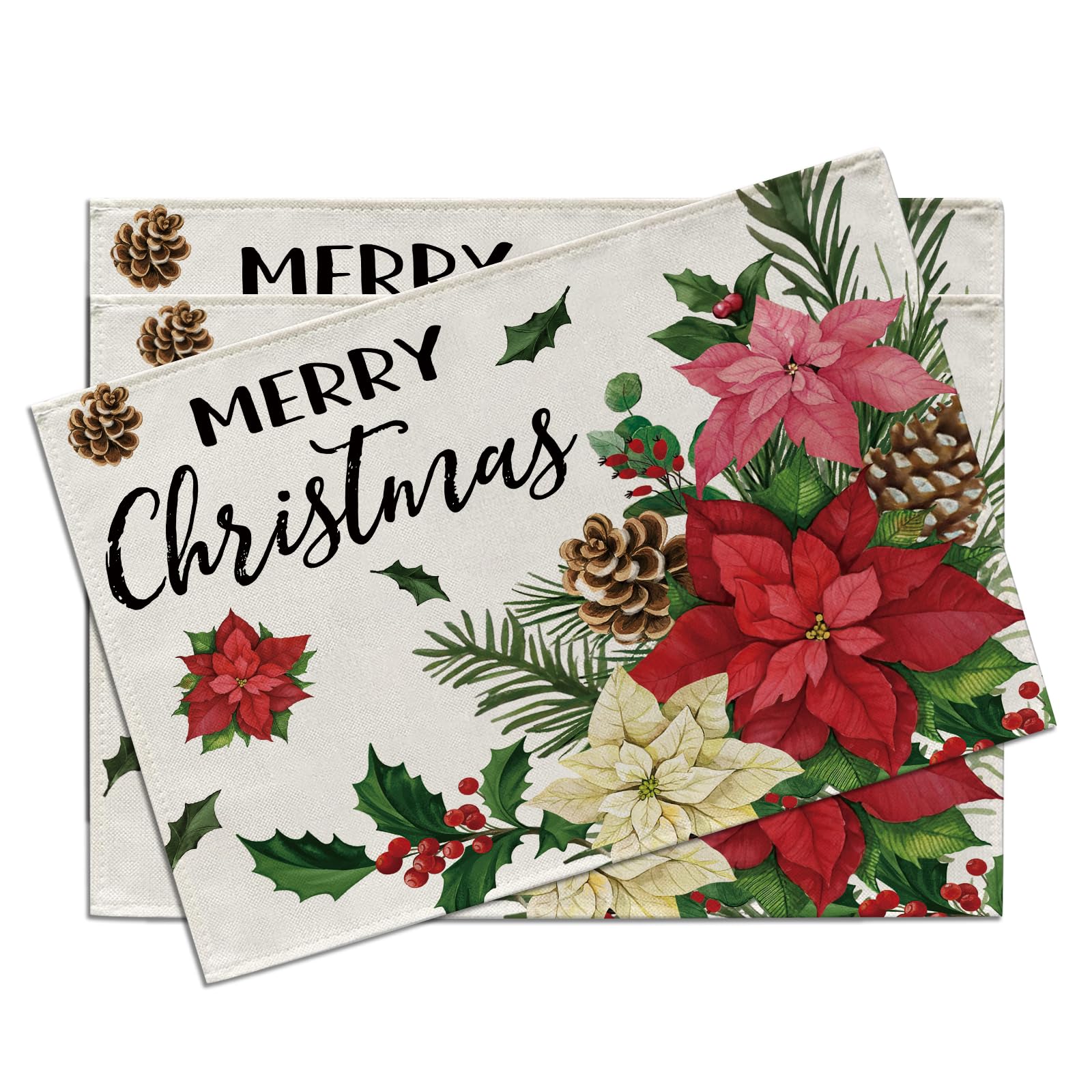 Merry Christmas Tree Placemats Set of 4, Xmas Red Black Buffalo Plaid Farmhouse Dining Place Mats Table Decor, Rustic Winter Holiday Home Kitchen Deco 4Pcs-12 X18
Merry Christmas Tree Placemats Set of 4, Xmas Red Black Buffalo Plaid Farmhouse Dining Place Mats Table Decor, Rustic Winter Holiday Home Kitchen Deco 4Pcs-12 X18