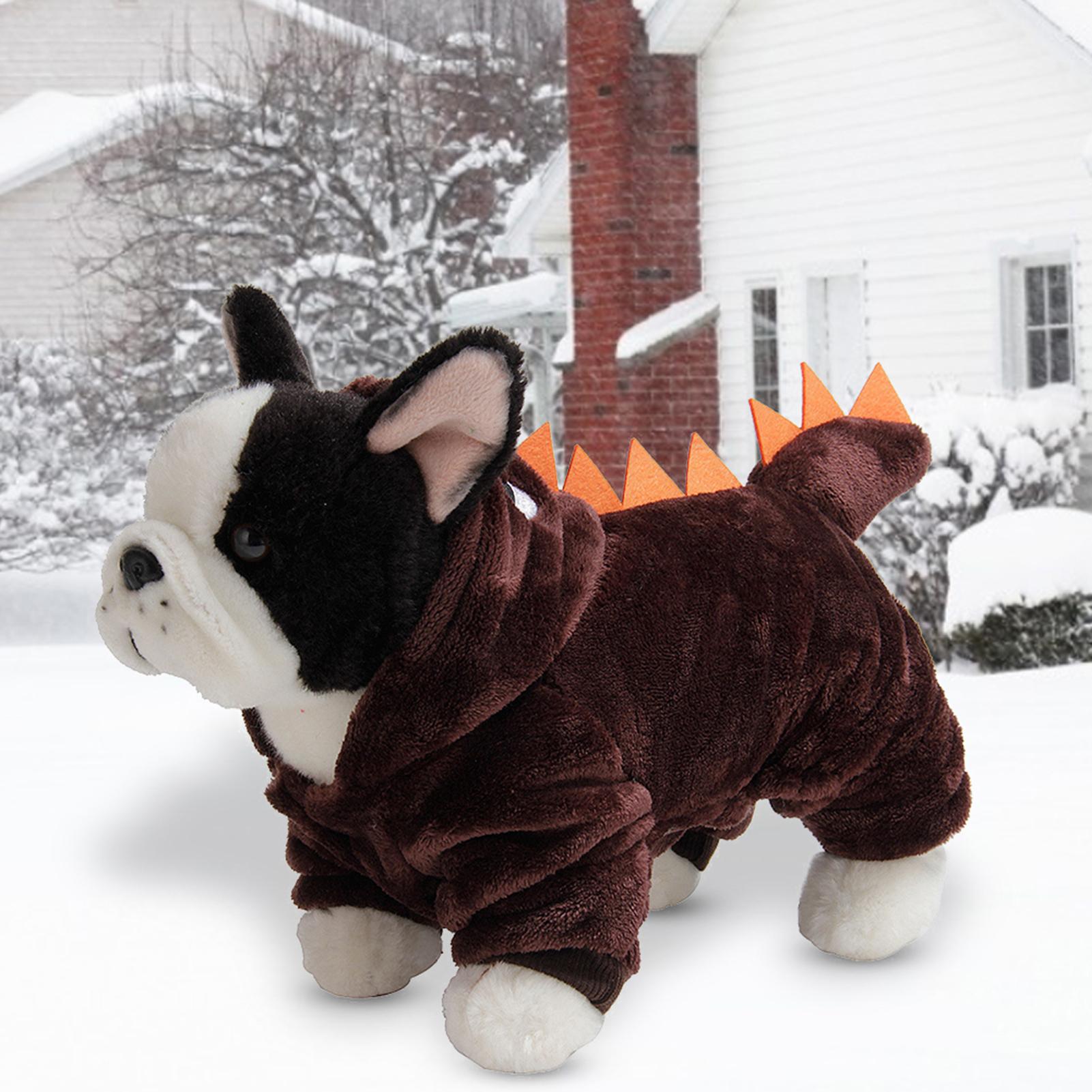 Winter Coral Fleece Coffee Pet Four Feet Dinosaur Costume Warm Clothes Clothing for Dogs Cats S
Winter Coral Fleece Coffee Pet Four Feet Dinosaur Costume Warm Clothes Clothing for Dogs Cats S