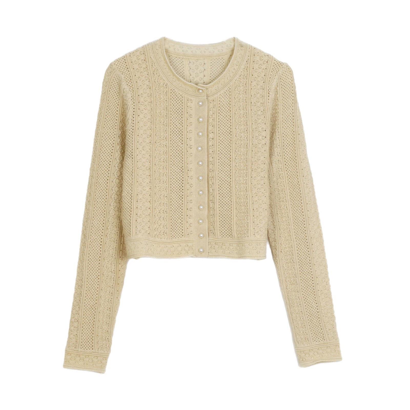 Французский S 2025 Ранняя Весна Вязаный Ажурный Комплект Топ и Юбка с Жемчужными Пуговицами, Приталенный Пояс и Платье Свободного Кроя с Длинными Рукавами Large
Французский S 2025 Ранняя Весна Вязаный Ажурный Комплект Топ и Юбка с Жемчужными Пуговицами, Приталенный Пояс и Платье Свободного Кроя с Длинными Рукавами Large