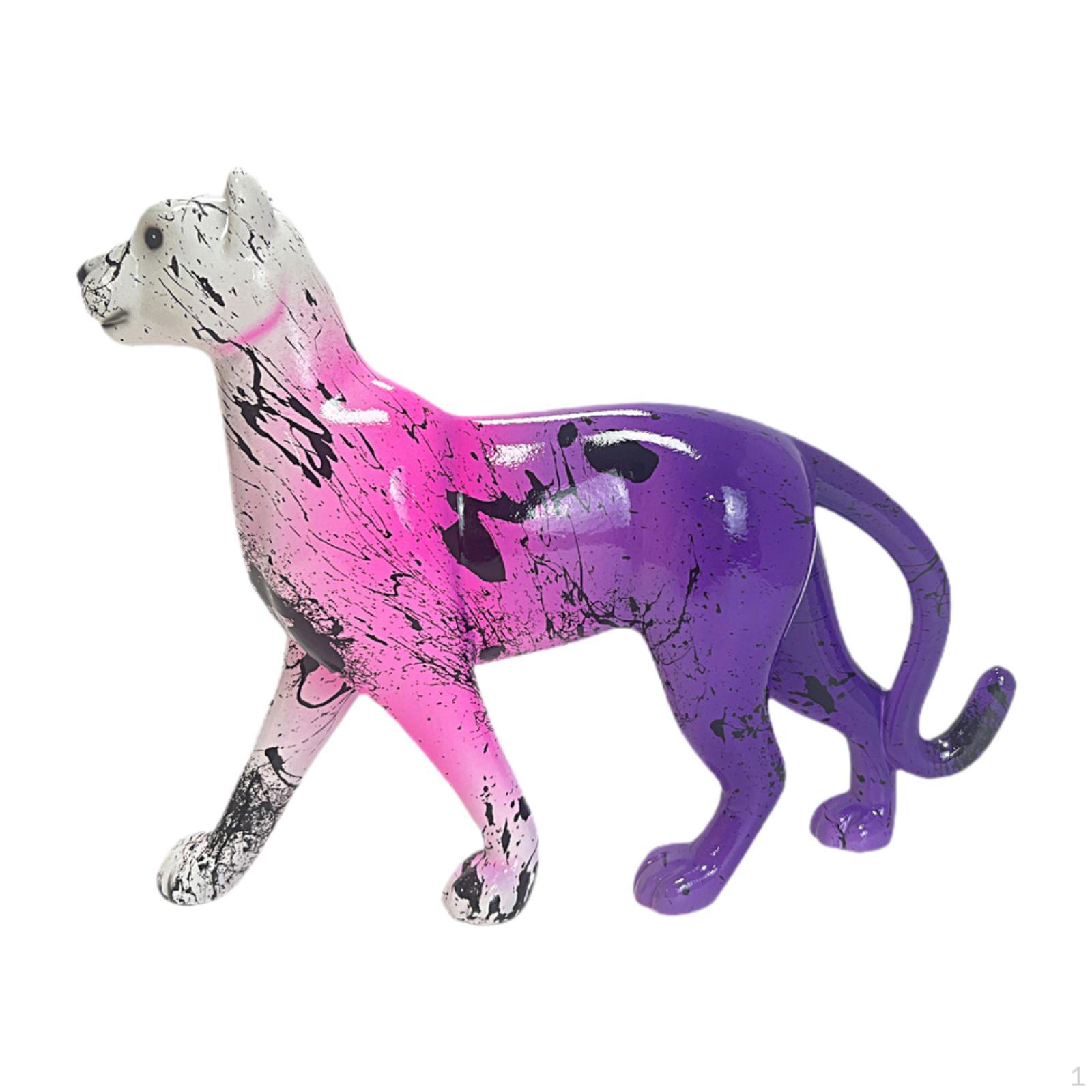 Leopard Statue Animal Figurine Art Sculpture Decorative for Home Cabinet Desktop Pink and Purple
Leopard Statue Animal Figurine Art Sculpture Decorative for Home Cabinet Desktop Pink and Purple