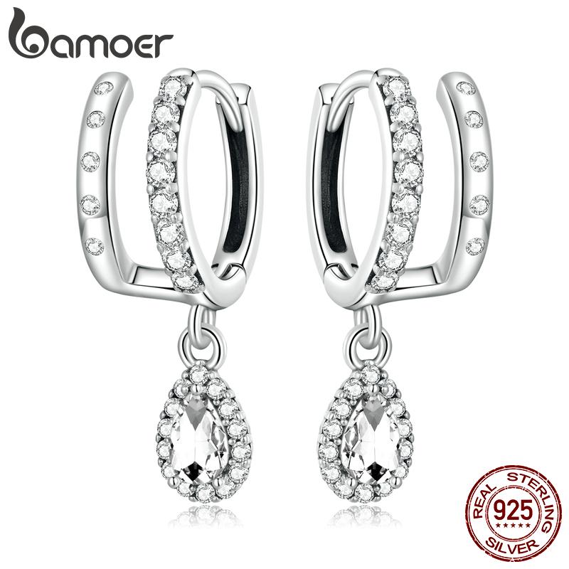 Двухслойные серьги BAMOER из стерлингового серебра 925 пробы, инкрустированные блестящим цирконием, геометрические серьги в форме капли воды, ювелирные изделия, подарок
Двухслойные серьги BAMOER из стерлингового серебра 925 пробы, инкрустированные блестящим цирконием, геометрические серьги в форме капли воды, ювелирные изделия, подарок