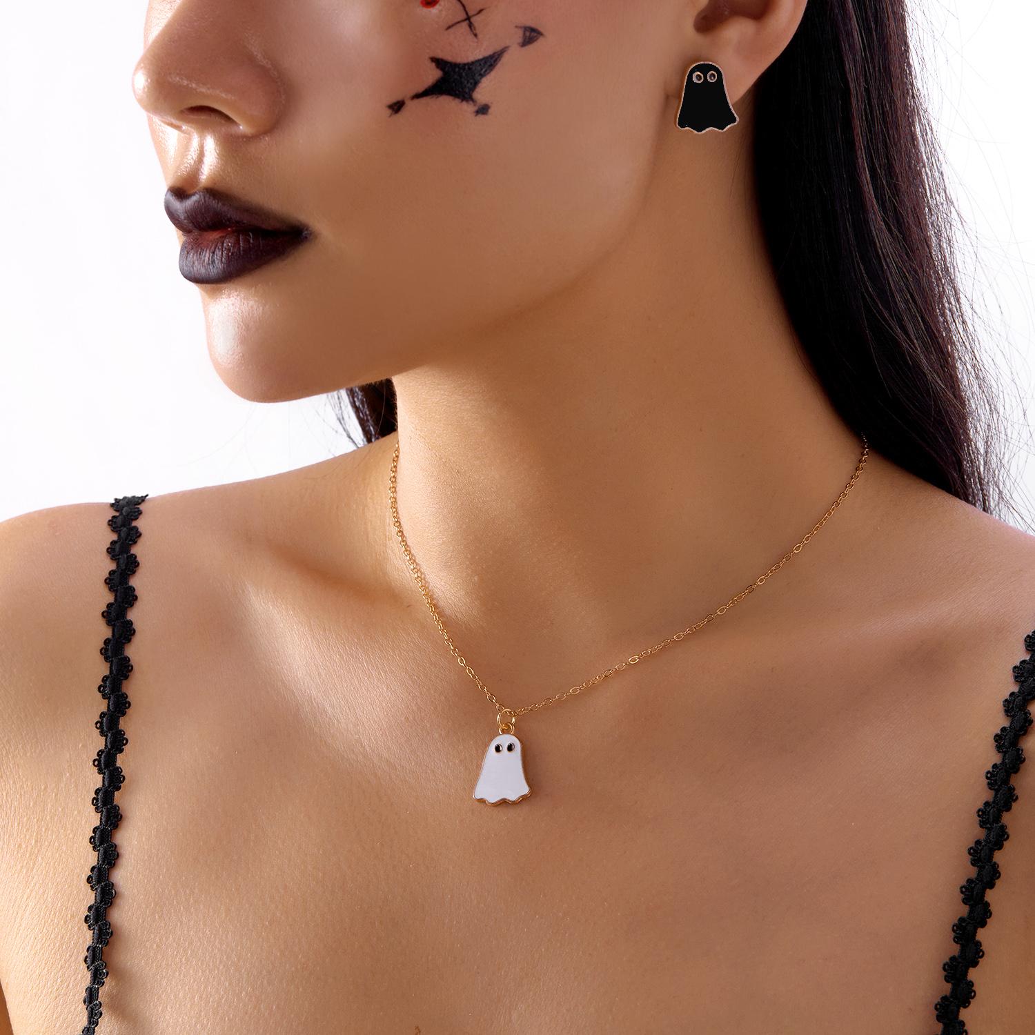 Cartoon Halloween Ghost Pendant Necklace Earrings for Women Funny Monster Cute Ghost Cosplay Party Accessories Punk Jewelry Sets
Cartoon Halloween Ghost Pendant Necklace Earrings for Women Funny Monster Cute Ghost Cosplay Party Accessories Punk Jewelry Sets