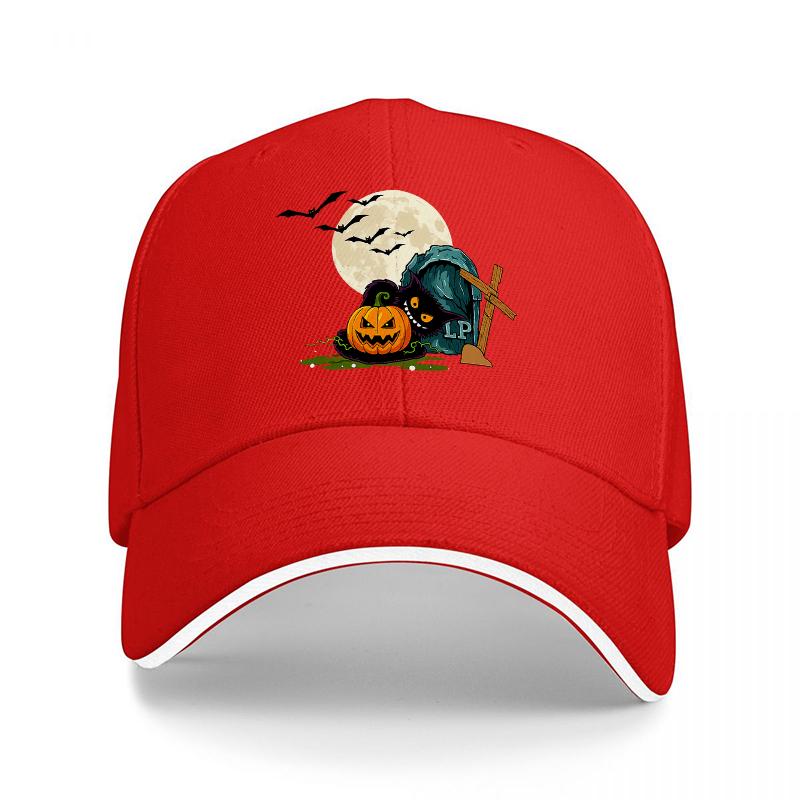 Halloween Moon Pumpkin Graveyard Baseball Cap with Bat and Tombstone Design Black Adjustable Hat for Adults Adjustable
Halloween Moon Pumpkin Graveyard Baseball Cap with Bat and Tombstone Design Black Adjustable Hat for Adults Adjustable