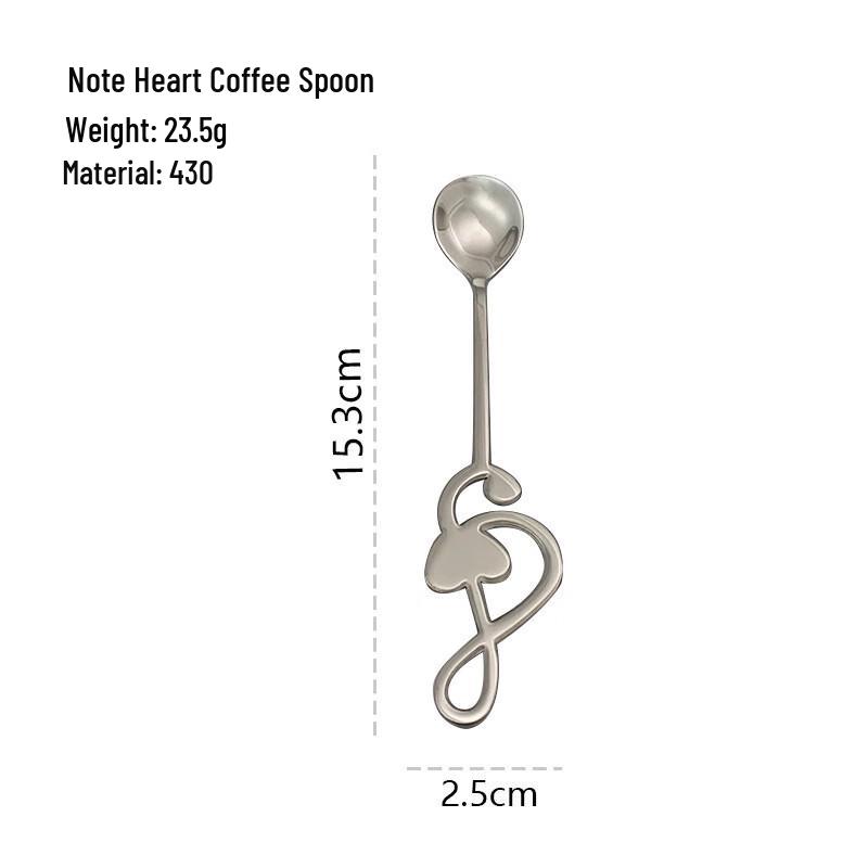 ZISIZ Stainless Steel Music Note Heart Coffee Spoon
ZISIZ Stainless Steel Music Note Heart Coffee Spoon
