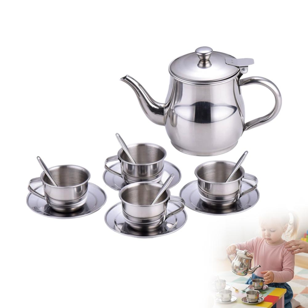 Stainless Steel Tea Set Toys For Playing House Afternoon Tea Children s Drinking Water Set Drop Resistant And Heat-Resistant 304
Stainless Steel Tea Set Toys For Playing House Afternoon Tea Children s Drinking Water Set Drop Resistant And Heat-Resistant 304