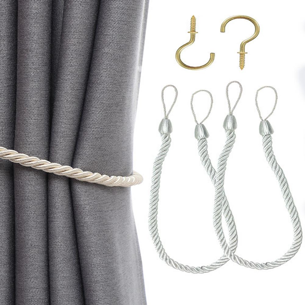 4pack Handmade White Beige Silver Curtain Straps Curtain Tiebacks Curtain Ropes Polyester Pongee
4pack Handmade White Beige Silver Curtain Straps Curtain Tiebacks Curtain Ropes Polyester Pongee