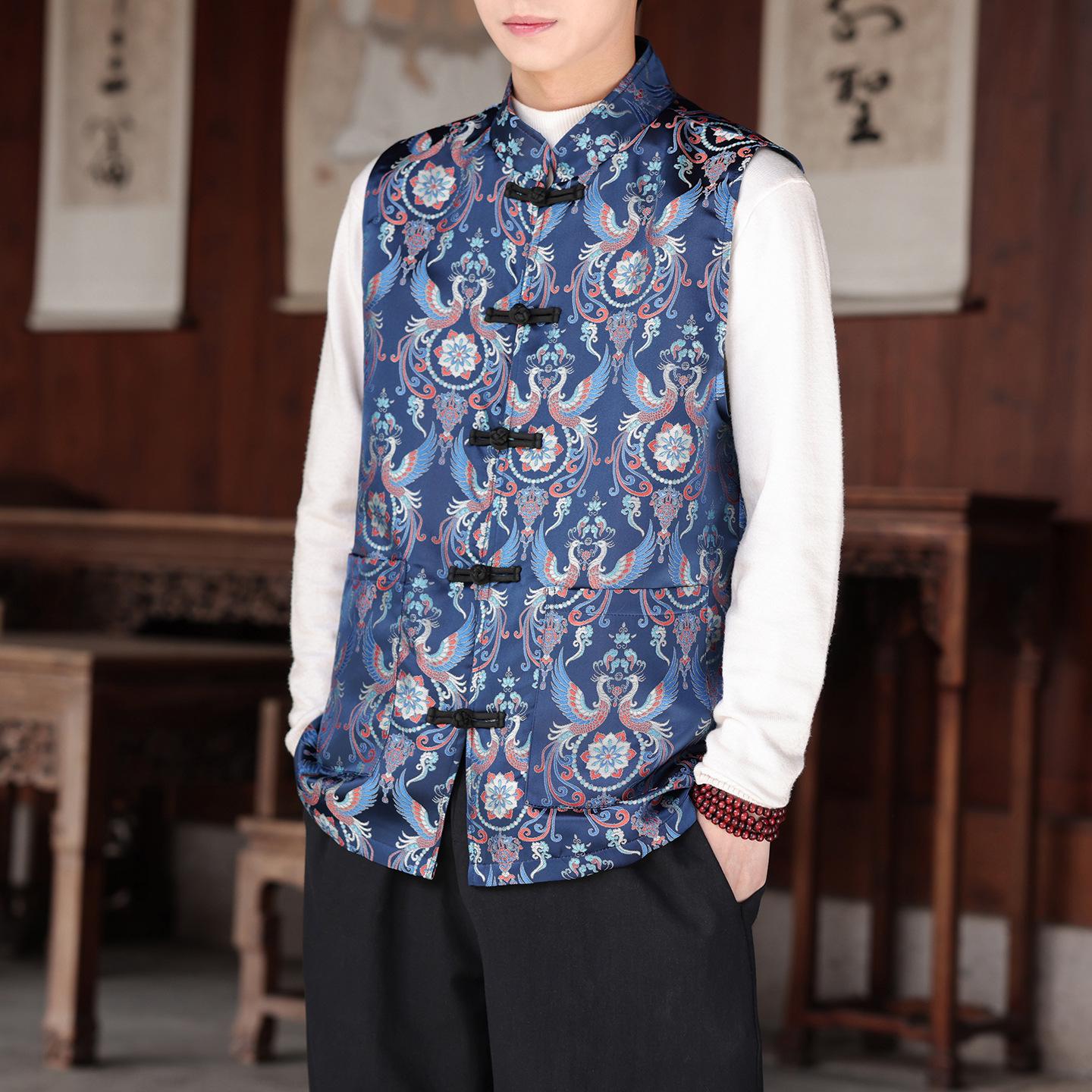 Men s New Chinese Style Tang Suit Vest with Stand Collar and Frog Buttons - Jacquard Sleeveless Outerwear for Spring and Autumn Medium
Men s New Chinese Style Tang Suit Vest with Stand Collar and Frog Buttons - Jacquard Sleeveless Outerwear for Spring and Autumn Medium