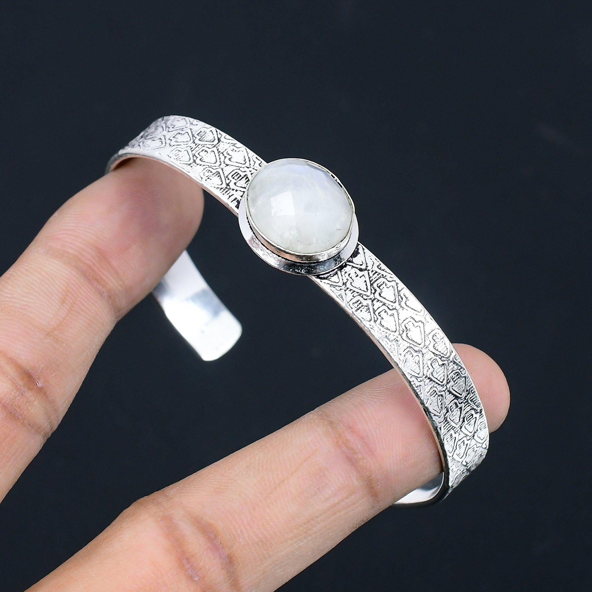 Daughters Day Sale Sterling Silver Rainbow Moonstone Stone Wife Bangle Bracelet Adjustable
Daughters Day Sale Sterling Silver Rainbow Moonstone Stone Wife Bangle Bracelet Adjustable