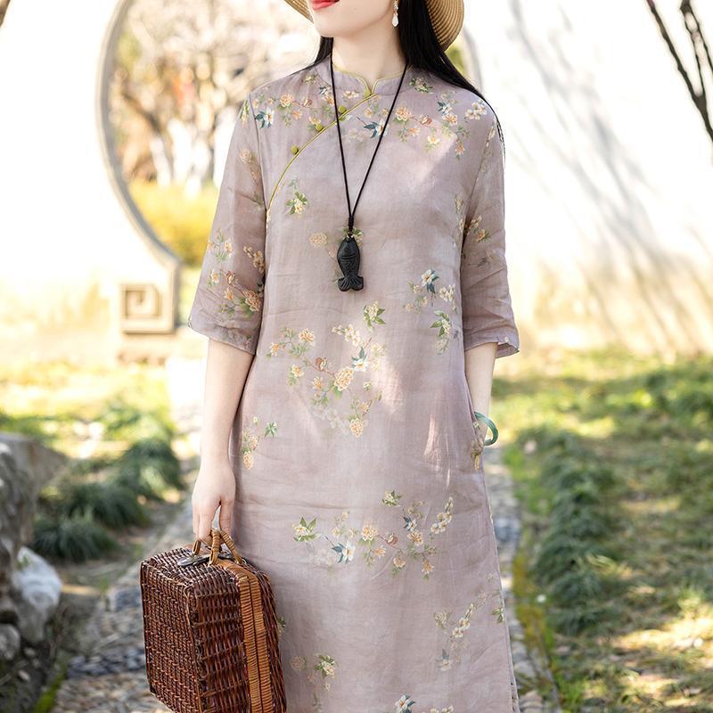 Improved cheongsam, lined dress, new women s summer large size fat sister, thin and meat-covering a-word skirt 3XL
Improved cheongsam, lined dress, new women s summer large size fat sister, thin and meat-covering a-word skirt 3XL