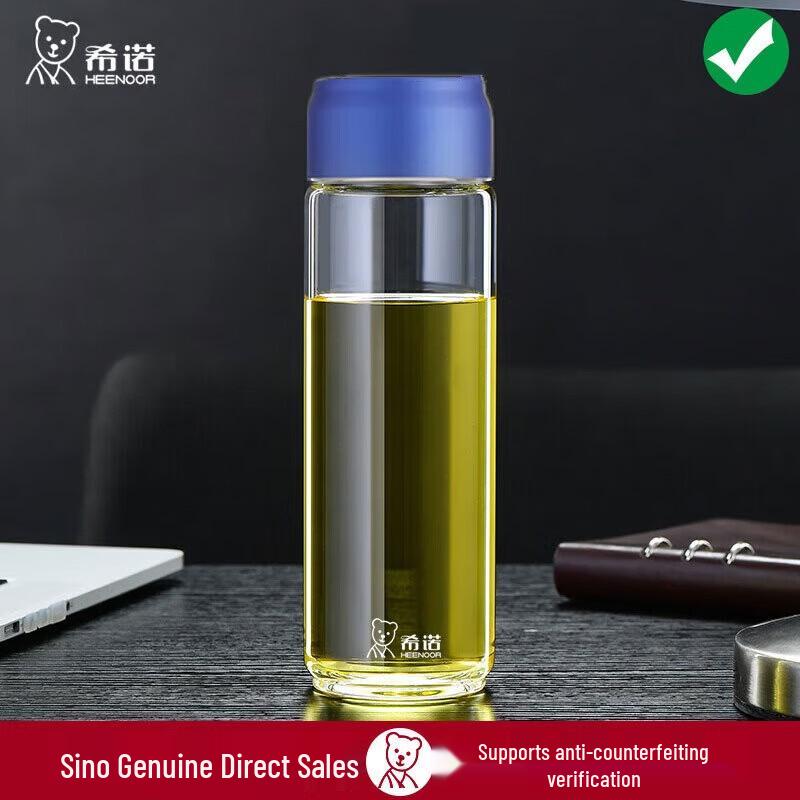 CINO 400ML Blue Borosilicate Glass Water Bottle with Handle & Lid
CINO 400ML Blue Borosilicate Glass Water Bottle with Handle & Lid