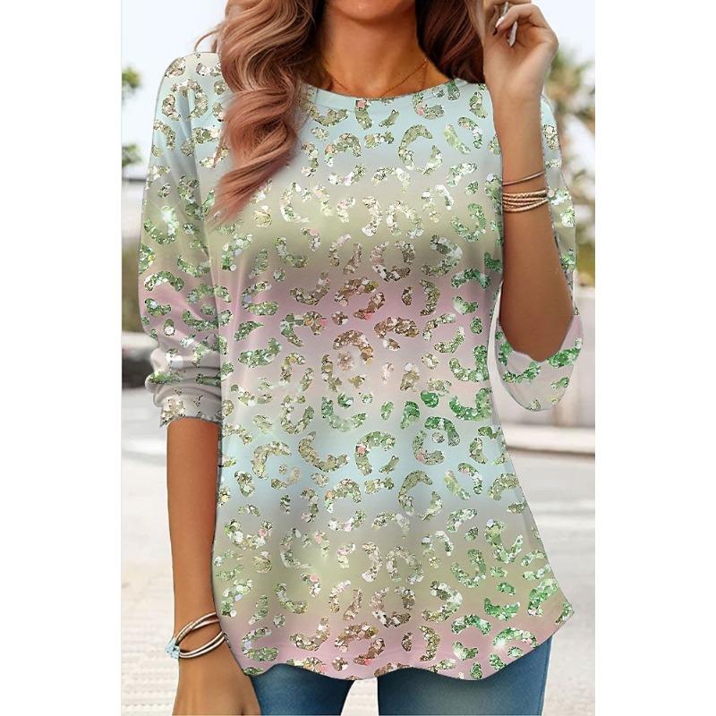 Весенне-осенний топ с круглым вырезом, леопардовым принтом и 3D-печатью, модная повседневная женская футболка с длинным рукавом 5XL
Весенне-осенний топ с круглым вырезом, леопардовым принтом и 3D-печатью, модная повседневная женская футболка с длинным рукавом 5XL