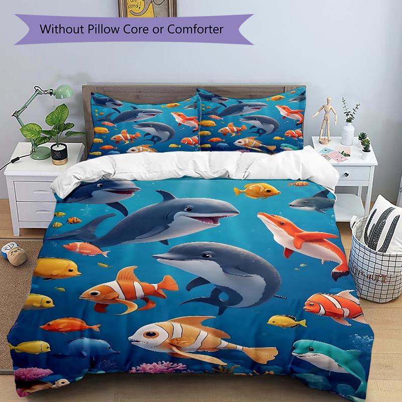 3pcs Underwater Adventure Printed Quilt Set, Includes 1 Quilt Cover and 2 Pillowcases 135x200cm
3pcs Underwater Adventure Printed Quilt Set, Includes 1 Quilt Cover and 2 Pillowcases 135x200cm