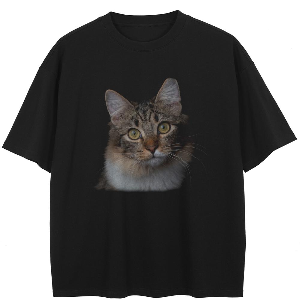 Уличная футболка с графикой кота табби, хлопковая футболка, унисекс, топы, футболки, с короткими рукавами XXL чёрный
Уличная футболка с графикой кота табби, хлопковая футболка, унисекс, топы, футболки, с короткими рукавами XXL чёрный