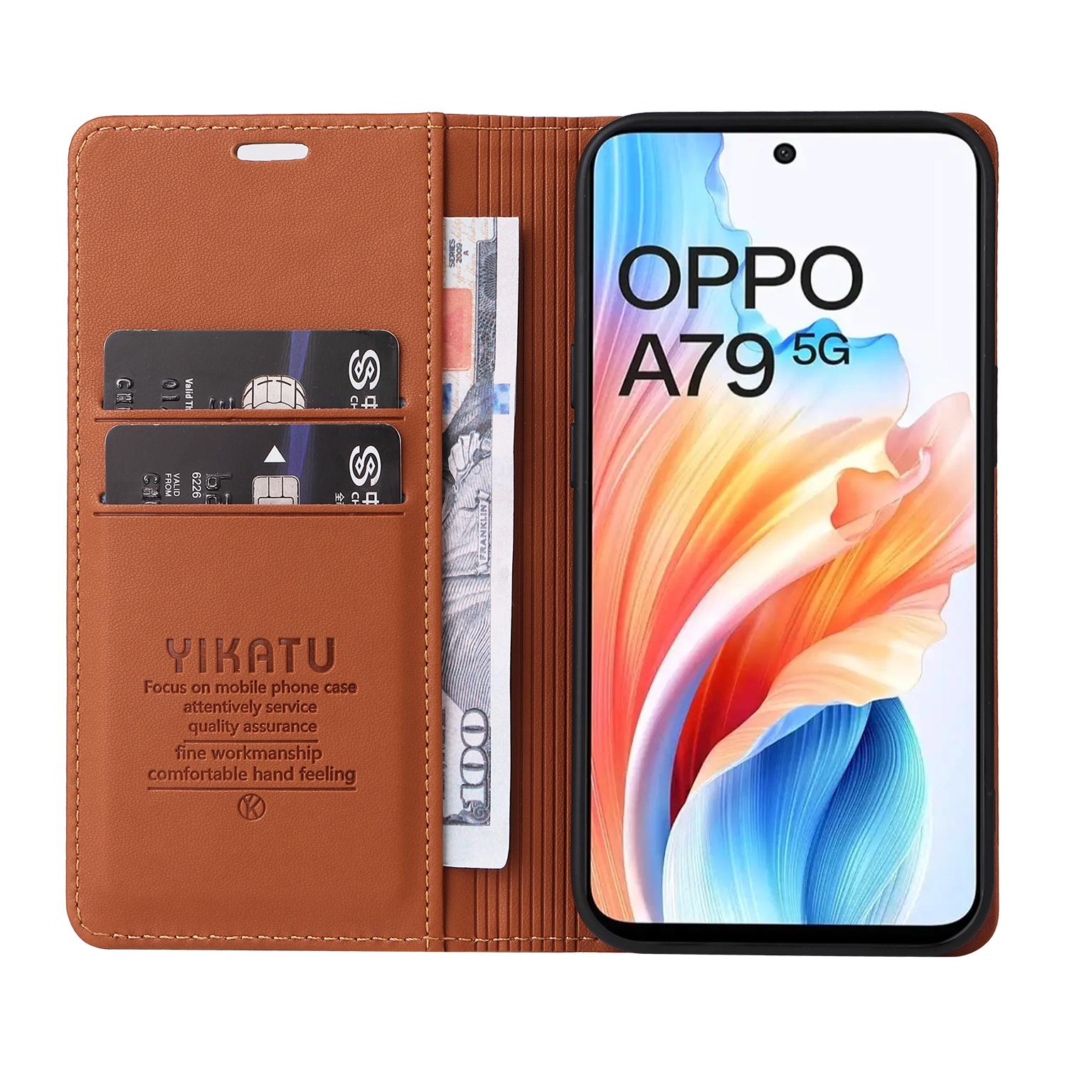 YIKATU YK-001 For Oppo A79 5G/A2 5G Case Magnetic Adsorption Leather Phone Cover Brown
YIKATU YK-001 For Oppo A79 5G/A2 5G Case Magnetic Adsorption Leather Phone Cover Brown
