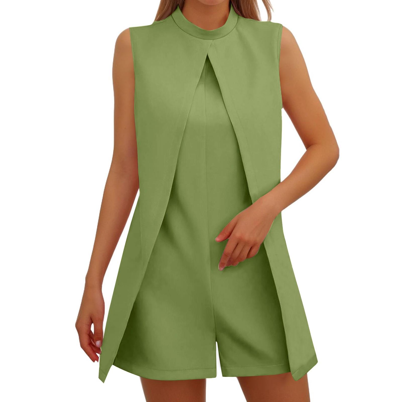 Женский повседневный однотонный комбинезон без рукавов с воротником-стойкой и застежкой-молнией сзади XXXL
Женский повседневный однотонный комбинезон без рукавов с воротником-стойкой и застежкой-молнией сзади XXXL