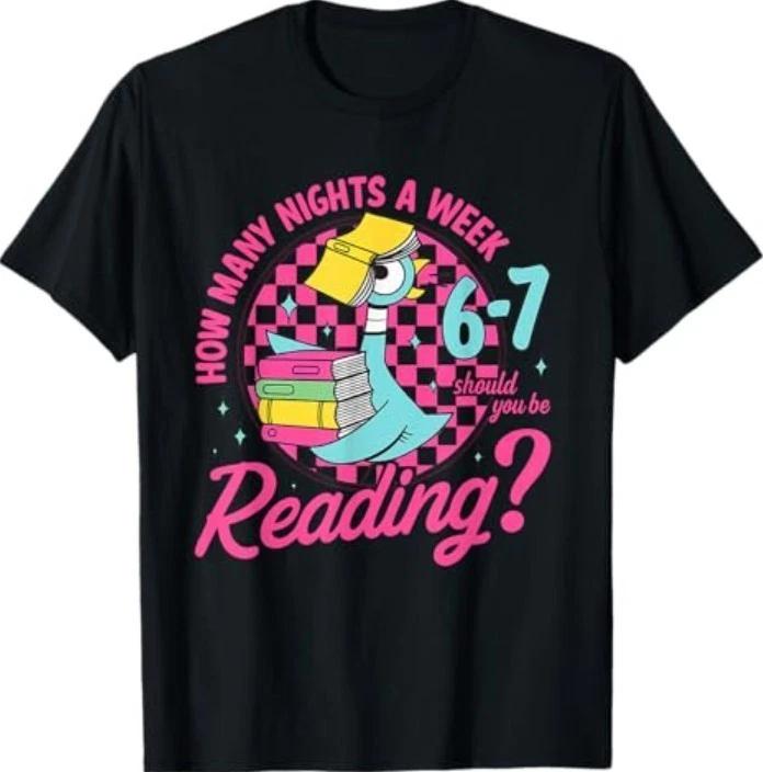How Many Nights A Week Should You Be Reading 6-7 Teacher T-Shirt 4XL
How Many Nights A Week Should You Be Reading 6-7 Teacher T-Shirt 4XL