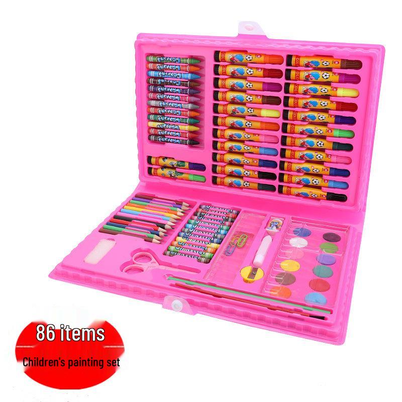 Набор для детского творчества из 86 предметов: Набор мелков, акварели, кистей и канцелярских принадлежностей
Набор для детского творчества из 86 предметов: Набор мелков, акварели, кистей и канцелярских принадлежностей