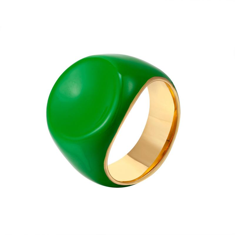 New Trendy Simple Green Enamel Stainless Steel Ring Personalized Women S Ring Best Party Wedding Anniversary Zircon Gift 8 зелений
New Trendy Simple Green Enamel Stainless Steel Ring Personalized Women S Ring Best Party Wedding Anniversary Zircon Gift 8 зелений