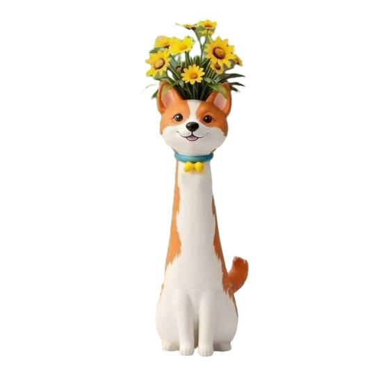 Handcrafted Quirky Dog Vase Whimsical Dog Flower Vase Slim Puppy Sculpture Decorative Vase for Desk Shelf Boho Home Decor Gifts for Dog Lovers B
Handcrafted Quirky Dog Vase Whimsical Dog Flower Vase Slim Puppy Sculpture Decorative Vase for Desk Shelf Boho Home Decor Gifts for Dog Lovers B