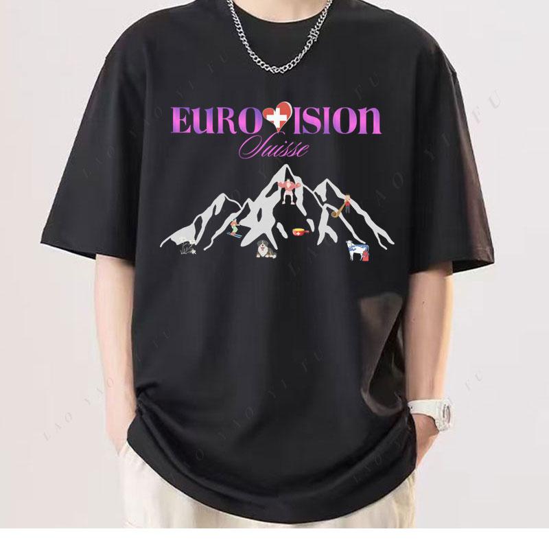 Hot New Fashion Eurovision Song Contest 2025 Switzerland Unisex T-shirt Eurovision Fans Cotton Short Sleeve Tee Streetwear Top 5XL різнокольоровий
Hot New Fashion Eurovision Song Contest 2025 Switzerland Unisex T-shirt Eurovision Fans Cotton Short Sleeve Tee Streetwear Top 5XL різнокольоровий