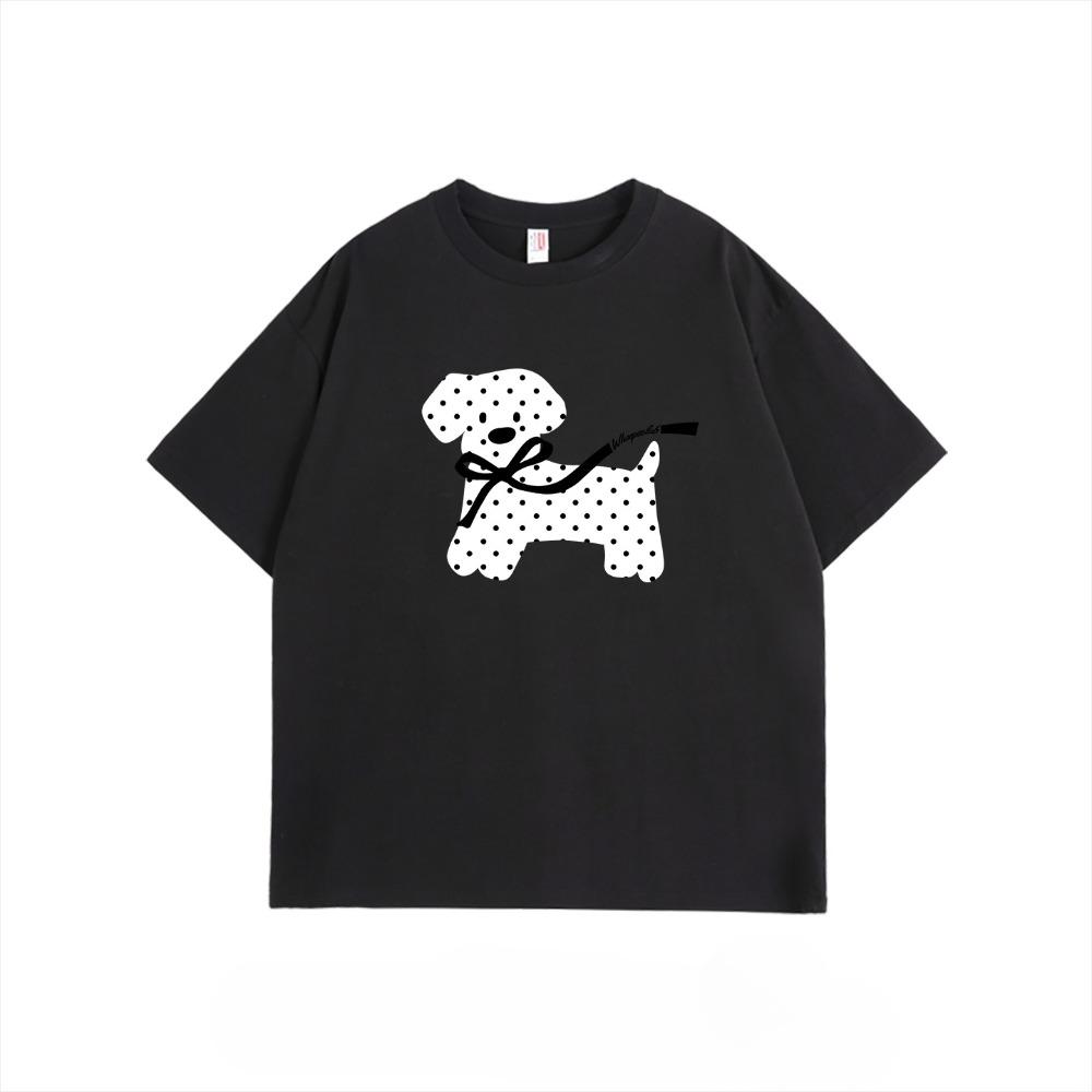 American Retro Polka Dot Puppy Print Summer European and American Loose Fitting Mens and Womens Graphic T Shirts 4XL
American Retro Polka Dot Puppy Print Summer European and American Loose Fitting Mens and Womens Graphic T Shirts 4XL