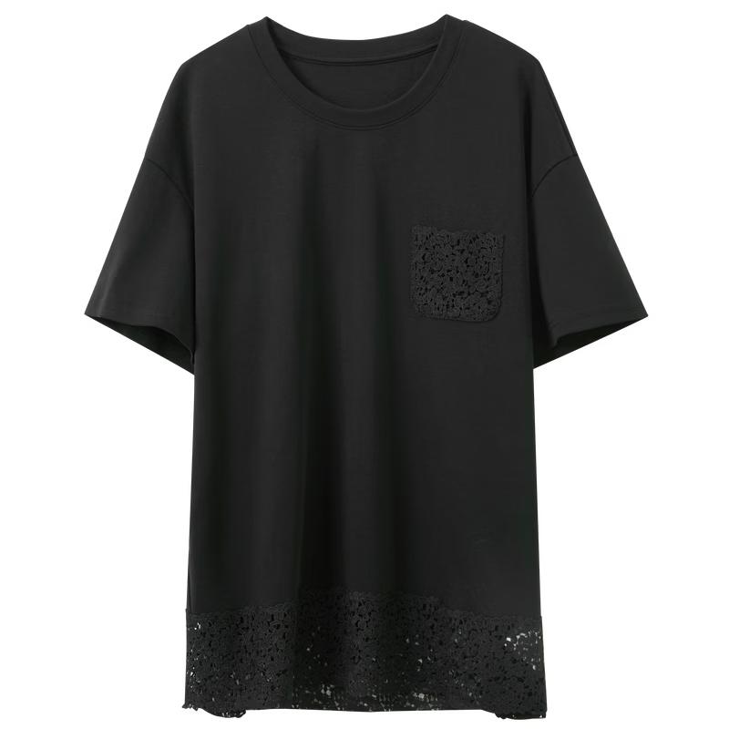Sancai 2026 Summer Lace Trim Round Neck Short Sleeve T-Shirt M
Sancai 2026 Summer Lace Trim Round Neck Short Sleeve T-Shirt M
