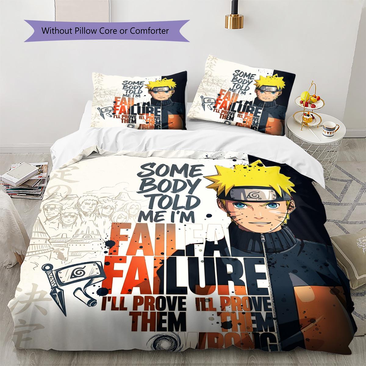 Naruto Printed Pattern Pillowcase & Duvet Cover Set Bedding for Home Decoration Birthday Gift (1 * duvet cover + 2 * pillowcase, without core) 135x200cm
Naruto Printed Pattern Pillowcase & Duvet Cover Set Bedding for Home Decoration Birthday Gift (1 * duvet cover + 2 * pillowcase, without core) 135x200cm