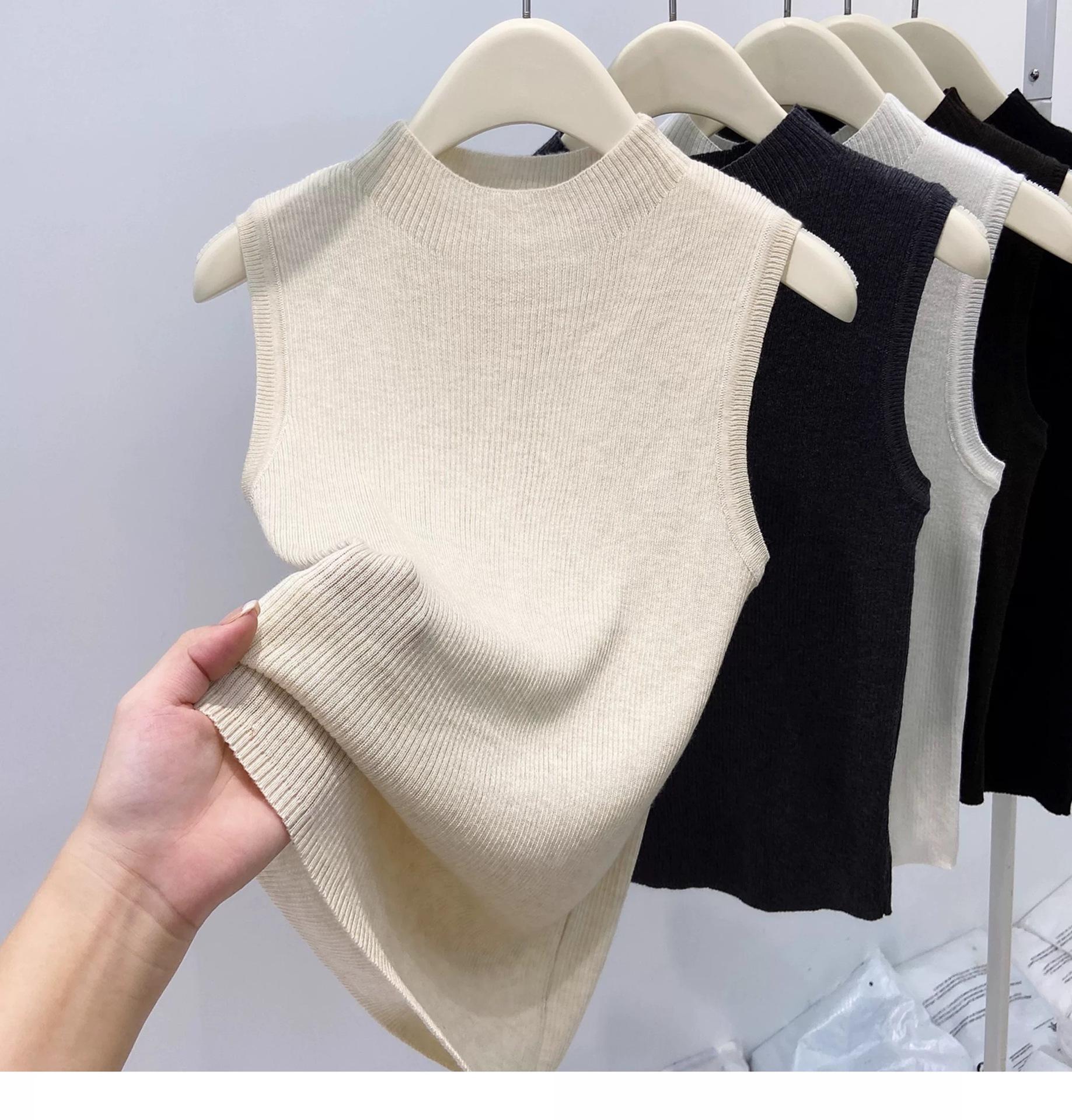 Women s Solid Color High Neck Sleeveless Knit Vest - Spring/Autumn 2025 One Size
Women s Solid Color High Neck Sleeveless Knit Vest - Spring/Autumn 2025 One Size