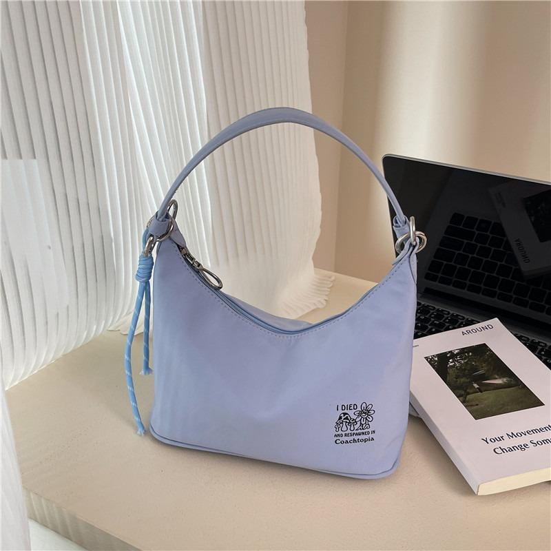 Новая простая и легкая нейлоновая сумка, пара, повседневная, большая вместимость, сумка-мессенджер, ленивый стиль, однотонная сумка через плечо синий