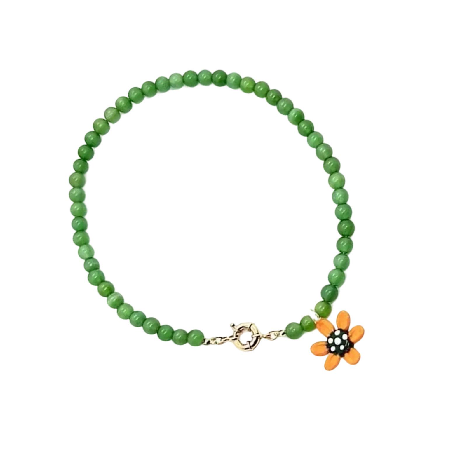 Adjustable Glass Necklace Featuring Vibrant Flowers Decoration for Stylish Women Seek Individuality Casual Wear 1 зелений
Adjustable Glass Necklace Featuring Vibrant Flowers Decoration for Stylish Women Seek Individuality Casual Wear 1 зелений