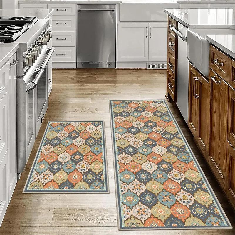 VIKAMA1/2PCS Bohemian Kitchen Floor Mats Anti-slip Washable Bathroom Bathroom Door Mats Hallway Aisle Floor Mats Home Decoration 40x60cm 16x24inch
VIKAMA1/2PCS Bohemian Kitchen Floor Mats Anti-slip Washable Bathroom Bathroom Door Mats Hallway Aisle Floor Mats Home Decoration 40x60cm 16x24inch