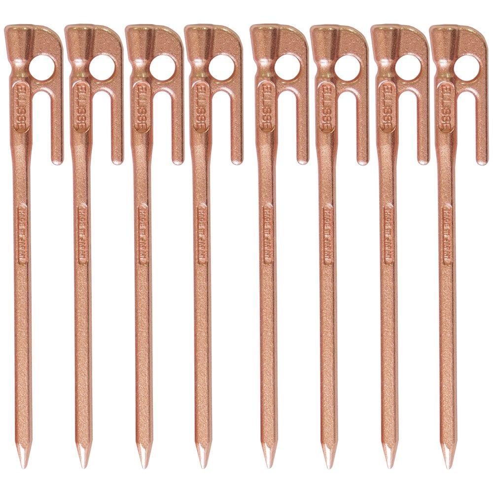 ELLISSE Forged Tent Pegs, ELLISSE Stakes, 18cm, Bronze Plated, MK-180BR, MADE IN JAPAN (Set of 8)
ELLISSE Forged Tent Pegs, ELLISSE Stakes, 18cm, Bronze Plated, MK-180BR, MADE IN JAPAN (Set of 8)