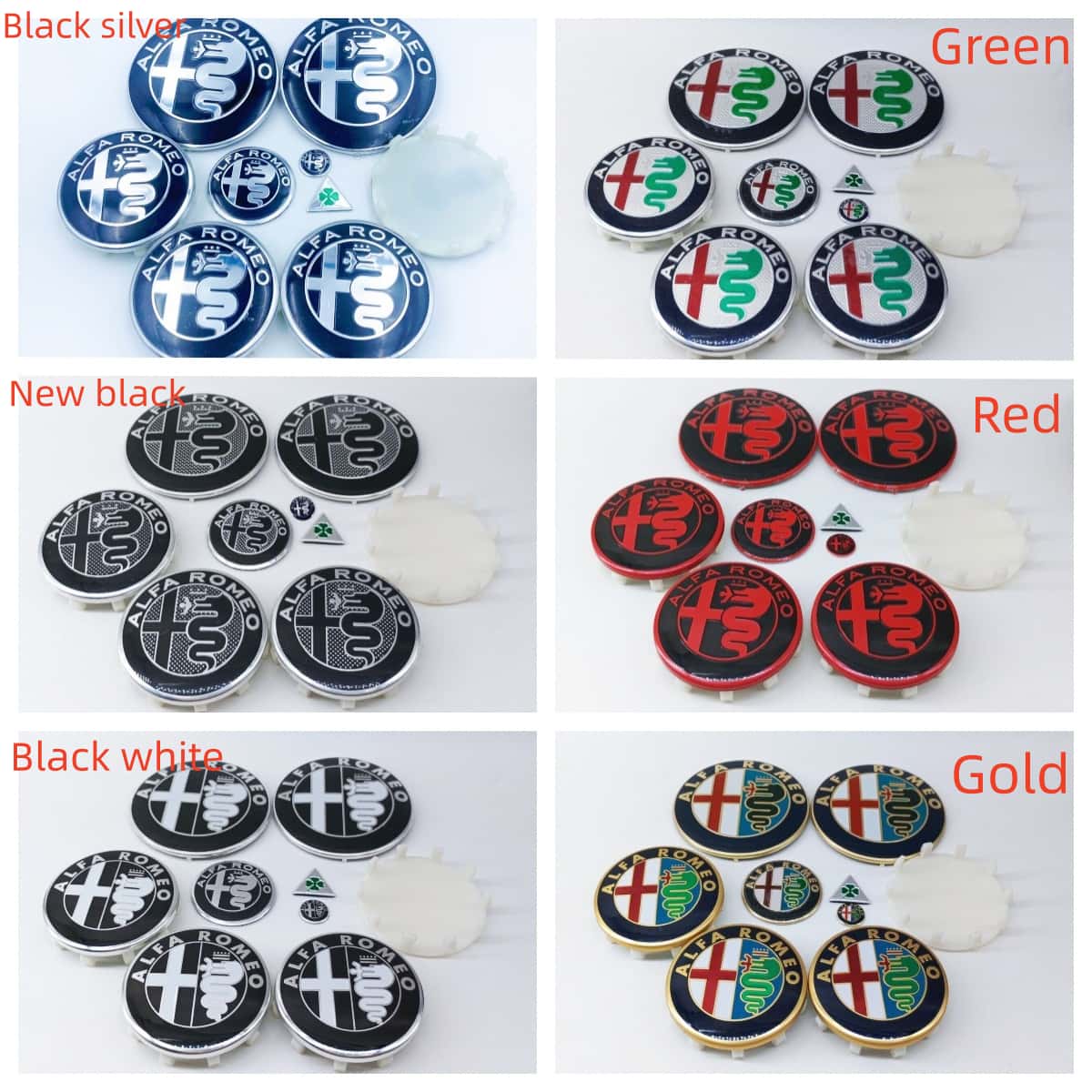 9pcs/sets Car Hood Trunk Steering Wheel Badge 60mm 10pin Alloy Wheel Center Cap for Alfa Romeo Brera Spider Giulietta Mito Giuli 9pcs Black silver
9pcs/sets Car Hood Trunk Steering Wheel Badge 60mm 10pin Alloy Wheel Center Cap for Alfa Romeo Brera Spider Giulietta Mito Giuli 9pcs Black silver