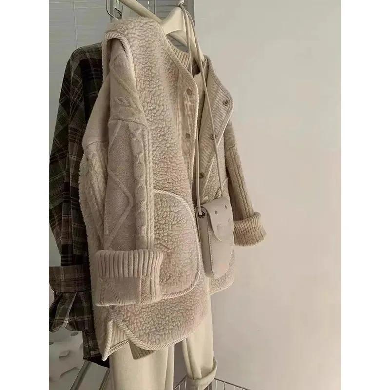 Женский осенний жилет из овечьей шерсти в винтажном стиле, утолщенный, верхняя одежда, простая безрукавная куртка для отдыха L бежевый
Женский осенний жилет из овечьей шерсти в винтажном стиле, утолщенный, верхняя одежда, простая безрукавная куртка для отдыха L бежевый