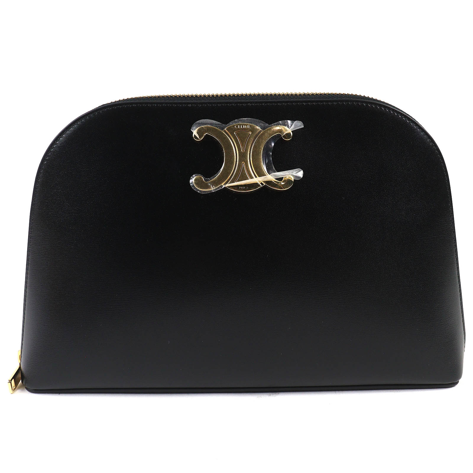 Pristine CELINE Pouch Triomphe Zip Around black Calfskin Leather Women 10N073GEZ Used
Pristine CELINE Pouch Triomphe Zip Around black Calfskin Leather Women 10N073GEZ Used